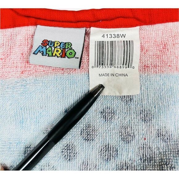 2014 Nintendo Super Mario Towel RARE Print 55x27 Video Game Yoshi Toad Boo Star - Picture 5 of 9